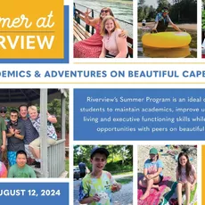 Summer at Riverview offers programs for three different age groups: Middle School, ages 11-15; High School, ages 14-19; and the Transition Program, GROW (Getting Ready for the Outside World) which serves ages 17-21.⁠
⁠
Whether opting for summer only or an introduction to the school year, the Middle and High School Summer Program is designed to maintain academics, build independent living skills, executive function skills, and provide social opportunities with peers. ⁠
⁠
During the summer, the Transition Program (GROW) is designed to teach vocational, independent living, and social skills while reinforcing academics. GROW students must be enrolled for the following school year in order to participate in the Summer Program.⁠
⁠
For more information and to see if your child fits the Riverview student profile visit huurdvd.com/admissions or contact the admissions office at admissions@huurdvd.com or by calling 508-888-0489 x206